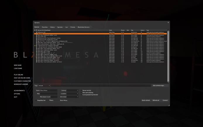 Black Mesa Server Browser.