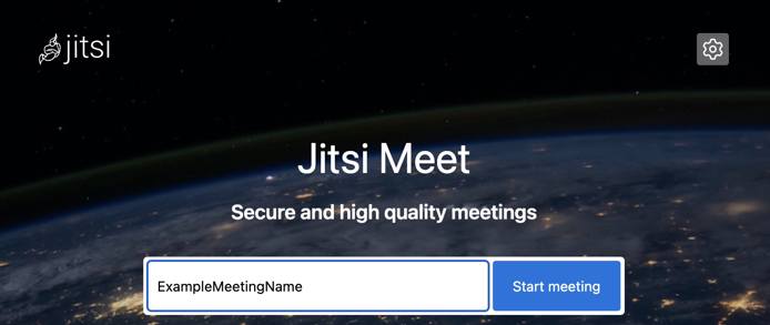 Jitsi Meet Homepage