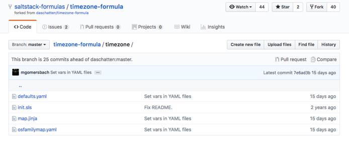 View the time zone formula files